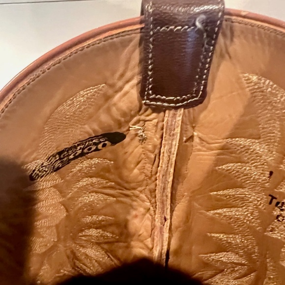 Lucchese 2000-Men's Boots. Chocolate/Brown Ostrich 11 D.  Pre-owned. - Picture 5 of 6